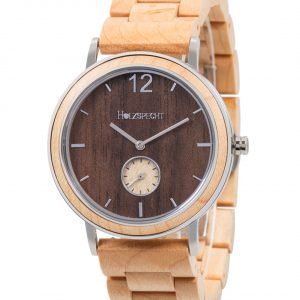 Holzspecht Wood Watch Karwendel walnut - maple band