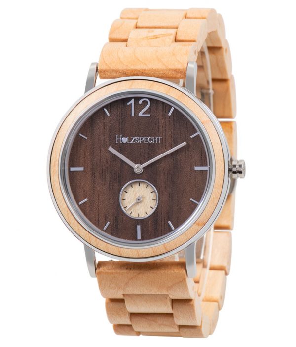 Holzspecht Wood Watch Karwendel walnut - maple band