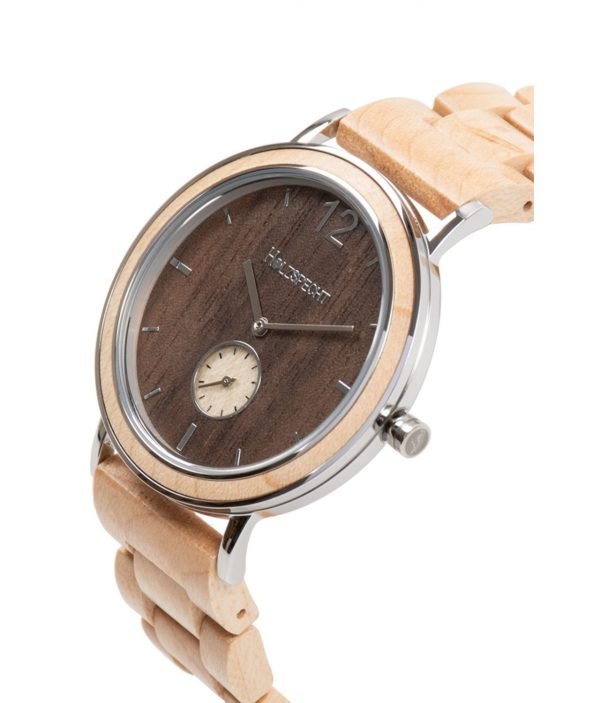 Holzspecht wood watch Karwendel walnut - maple band