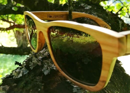 Sunglasses out of Wood Weitblick Olive