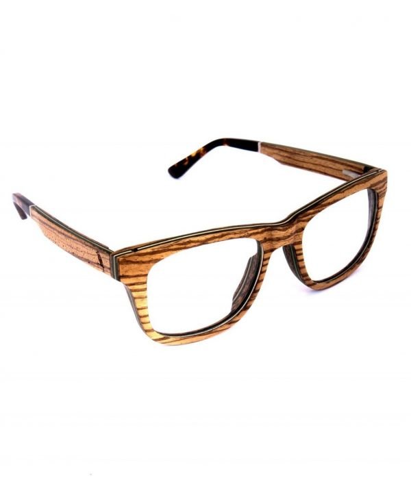 Holzspecht optical wooden glasses Augenblick zebra wood