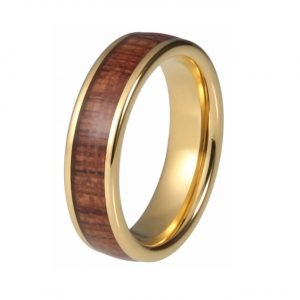 Holzspecht Golden Ring with Wood