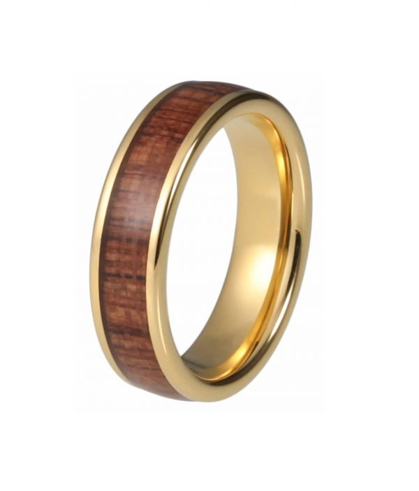 Holzspecht Golden Ring with Wood