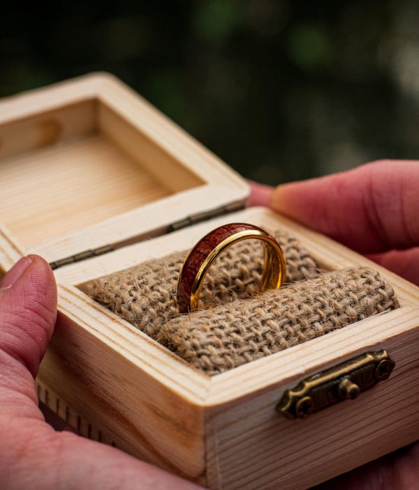 Holzspecht wedding ring with wood