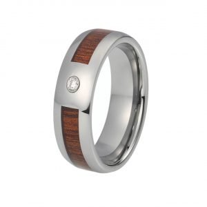 Holzspecht Ring with Wood and Crystal