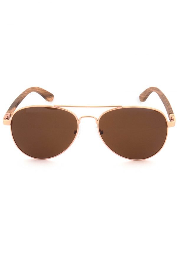 Holzspecht Holzsonnenbrille Blickfang Zebrano Braun