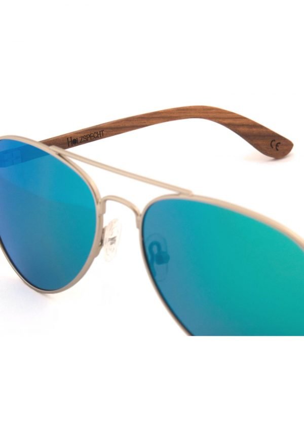 Sonnenbrille aus Holz Blickfang Fliegerbrille