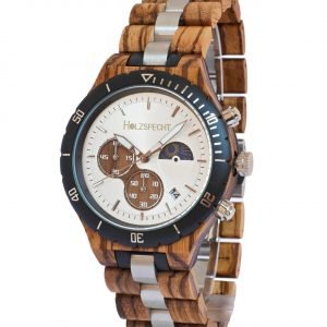 Wood Watch Torstein Zebra Wood Silver