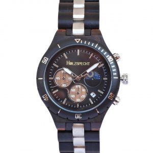 Holzspecht Wooden Watch Torstein Ebony Silver
