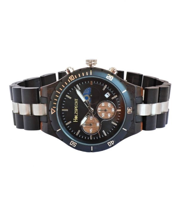 Holzspecht Wooden Watch Torstein Ebony Silver