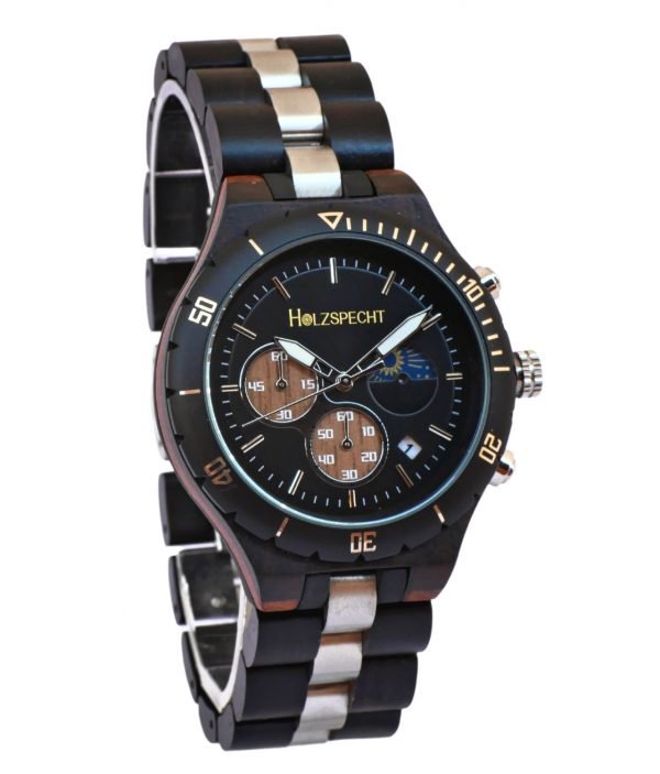 Holzspecht Chronograph Torstein Ebony Silver